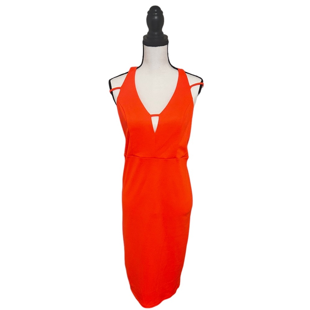 Socialite neon orange, cutout dress. Worn once.